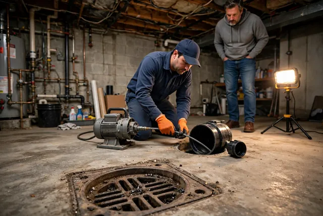 Toilet overflowing from a main sewer line backup
