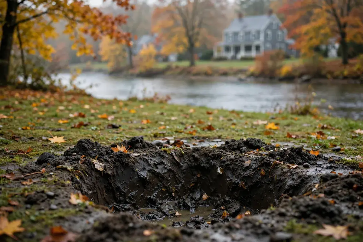 River-valley ground — illustration of conditions relevant to sewer work in Suffield